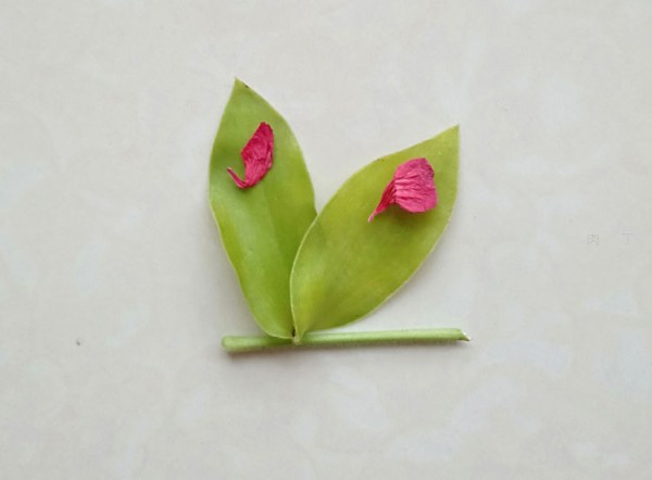 How to make a butterfly from leaves and beans by hand for children