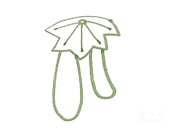 Learn to draw simple drawings, simple drawings of loofah with vines