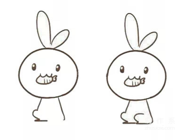 Learn to draw simple drawings, simple drawings of rabbits