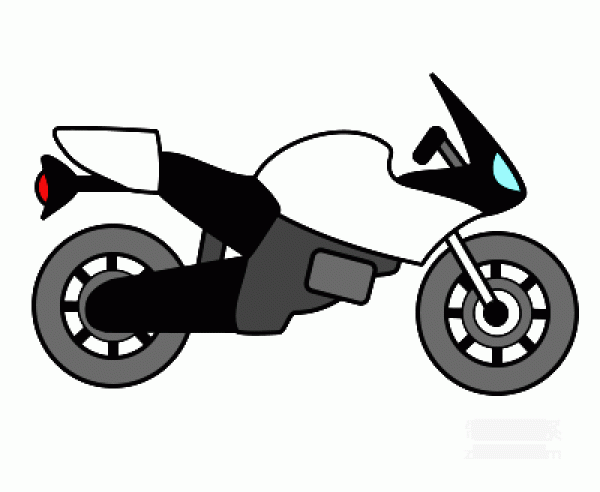 A collection of pictures of simple simple drawings for kindergarten children, simple drawing methods of hand-drawn motorcycles