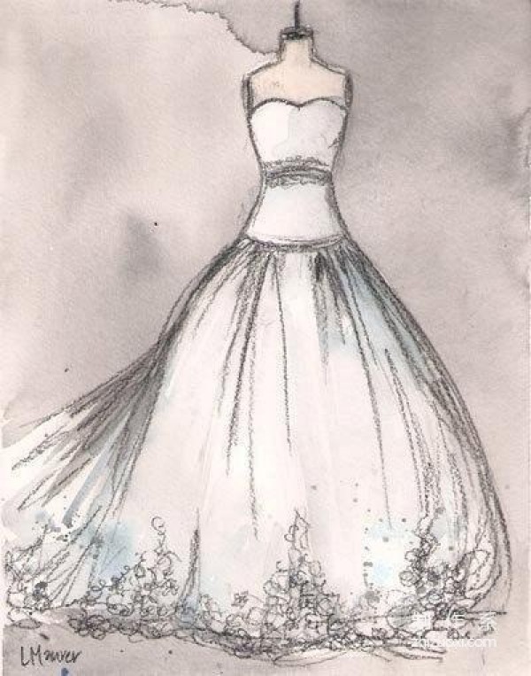 Lauren Maurer’s gouache wedding dress design, which one suits you?