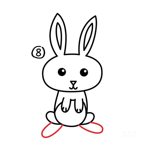 Learn to draw simple drawings, cartoon rabbits