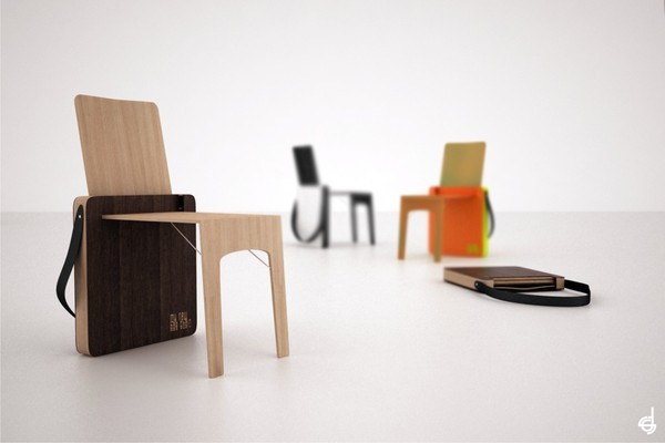 Lightweight and flexible folding seat