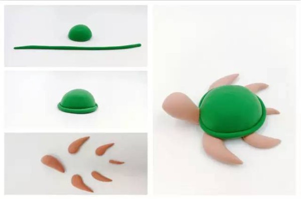 Teach you how to make a turtle with clay, simple crafts