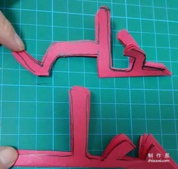 Peace, teach you how to cut three-dimensional paper-cutting method with the word peace