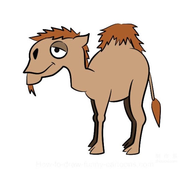 A collection of pictures of simple drawings for kindergarten children, teach you step by step how to draw a colorful camel