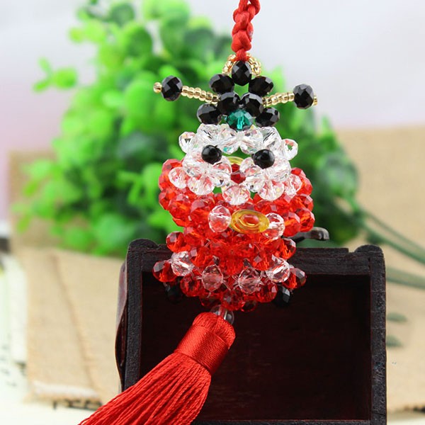 Product Appreciation of Beaded Chinese Knot Handmade DIY Transformation into God of Wealth Ornaments