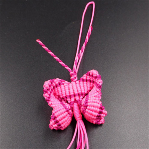 Creative weaving DIY beautiful butterfly car hangings made of purely handmade colorful threads