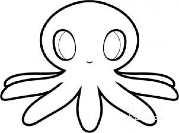 Learn to draw simple strokes, little octopus