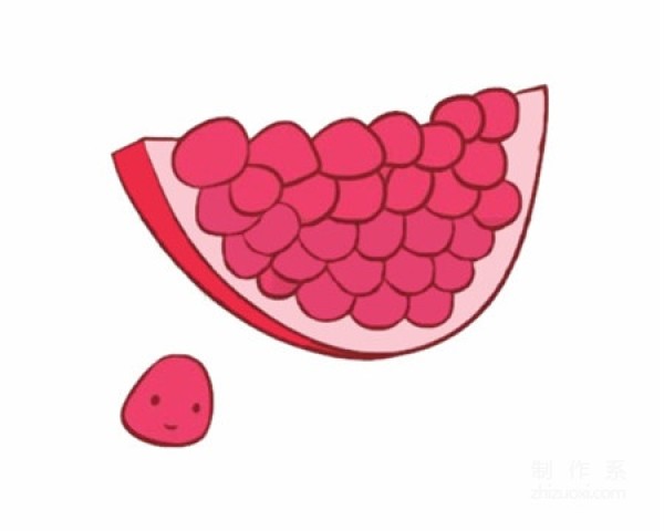 Learn to draw simple drawings, simple drawings of pomegranates