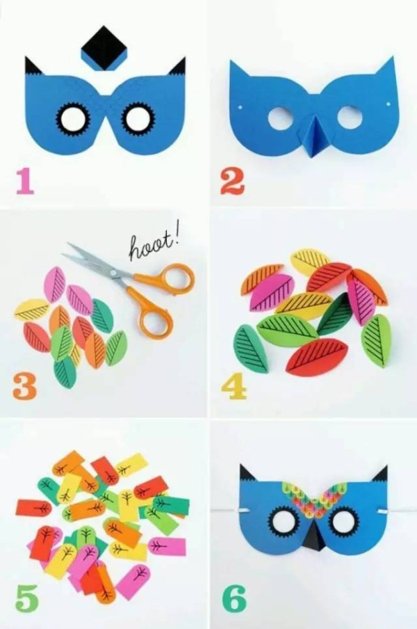 Tutorial illustration of essential handmade creative masks for festivals