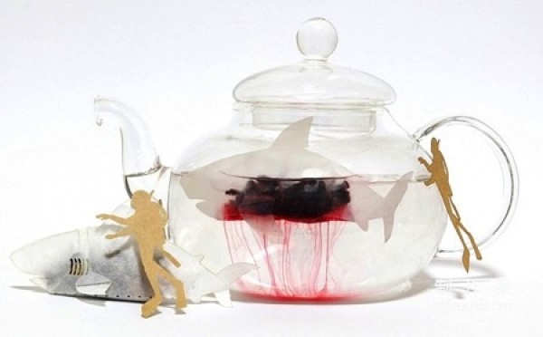 Blood Shark Creative Tea Bag