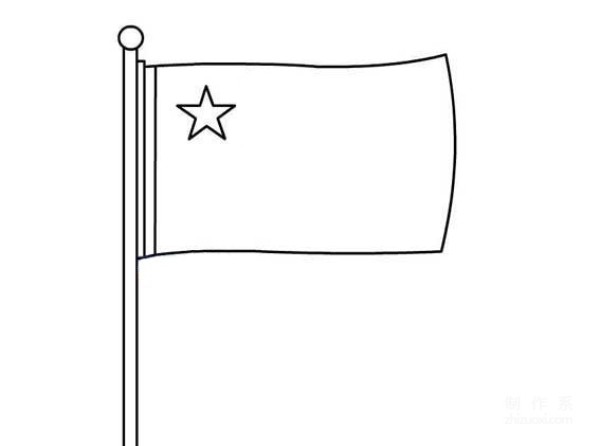 Learn to draw simple strokes, national flag