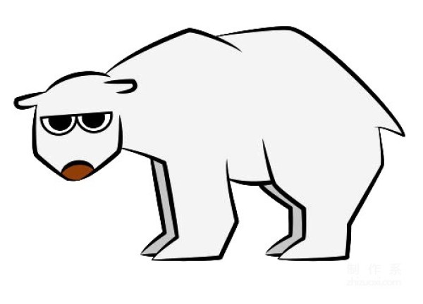 A collection of simple drawing pictures for kindergarten children, teach you step by step how to draw a colorful polar bear