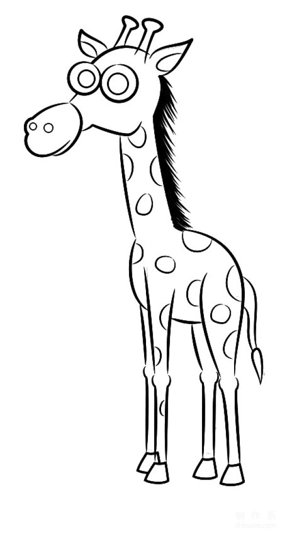 A collection of pictures of simple simple drawings for kindergarten children, hand-painted simple drawings of colorful giraffes