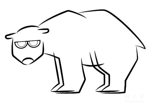 A collection of simple drawing pictures for kindergarten children, teach you step by step how to draw a colorful polar bear