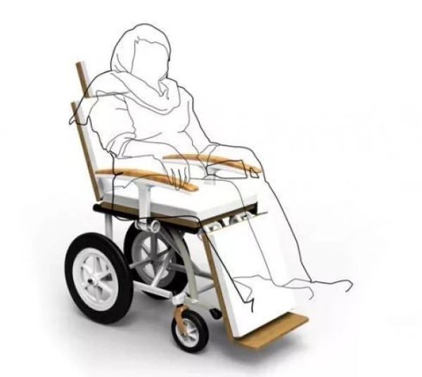 A hospital bed that can be separated into a wheelchair