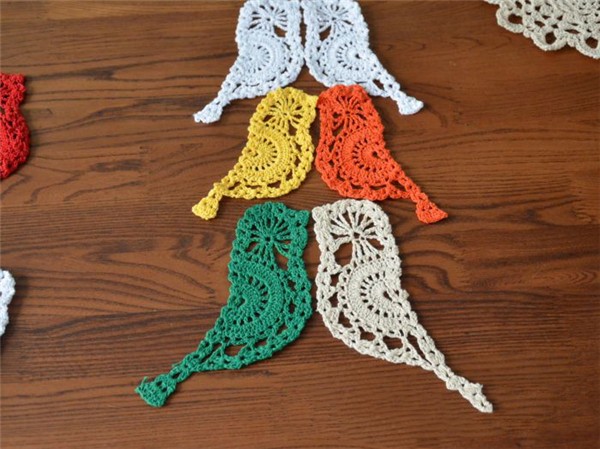 ZAKKA style creative handmade crochet DIY hollow woven flower bird