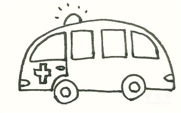 Learn to draw simple drawings, ambulance simple drawings