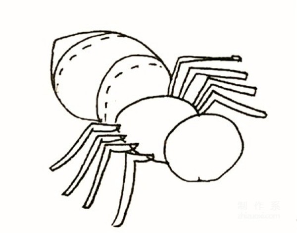 Learn to draw simple drawings, cartoon cute spiders