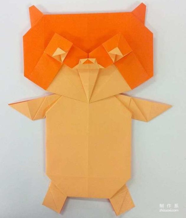 Paper art hand-making tutorial, Jassu combination origami cartoon bear hand-made origami drawing tutorial