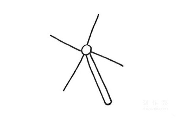 Learn to draw simple drawings, simple drawings of cartoon windmills