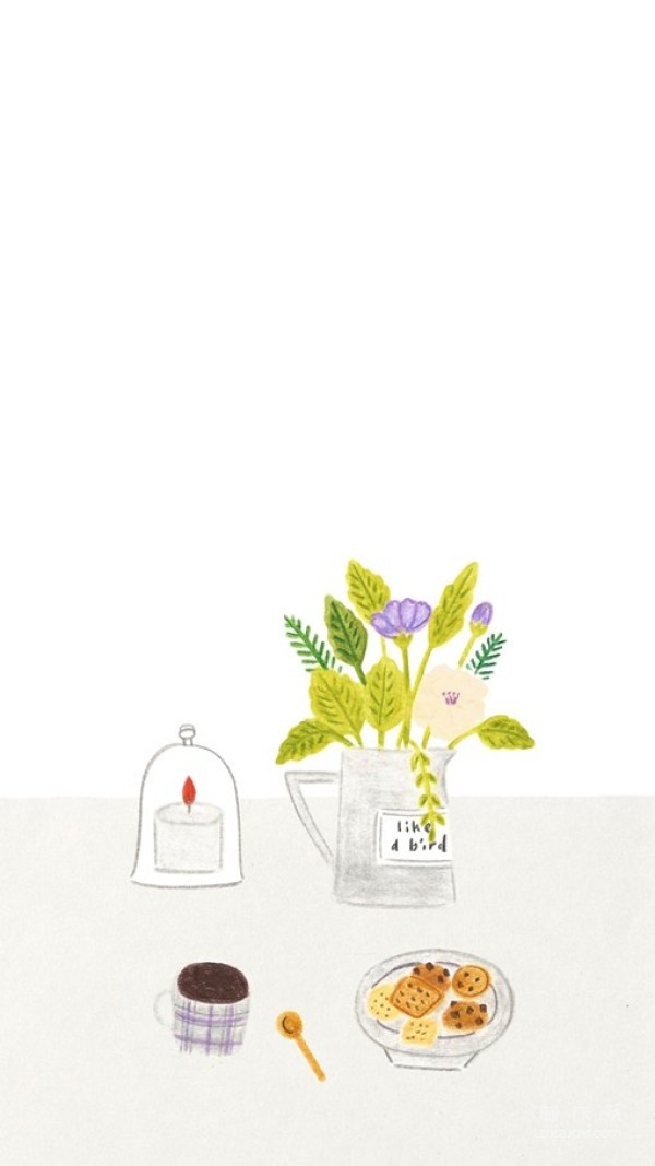 Flowers and grass small illustration simple drawing picture steps