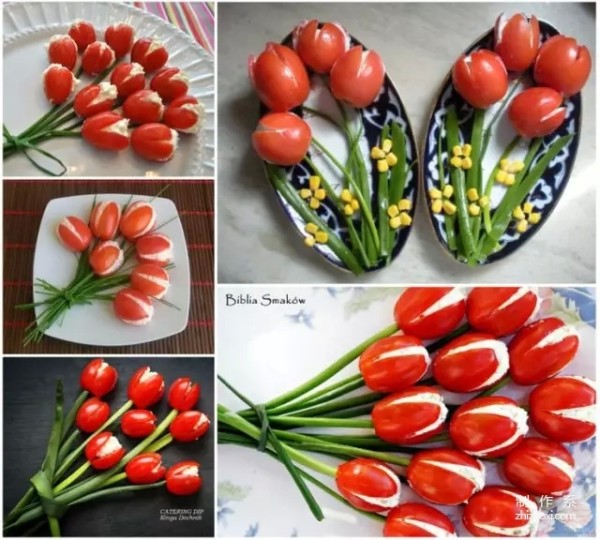 Decorating with the most common concave shapes of vegetables is the basic quality to play in the circle of friends