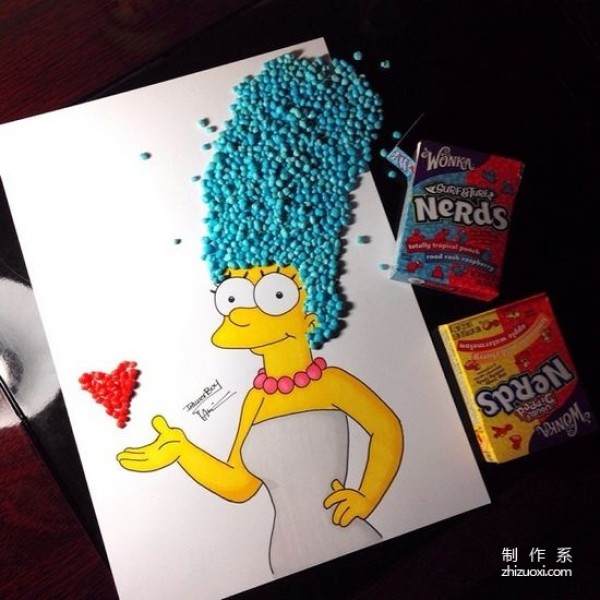 Healing illustrations: creative paintings mixed with snacks