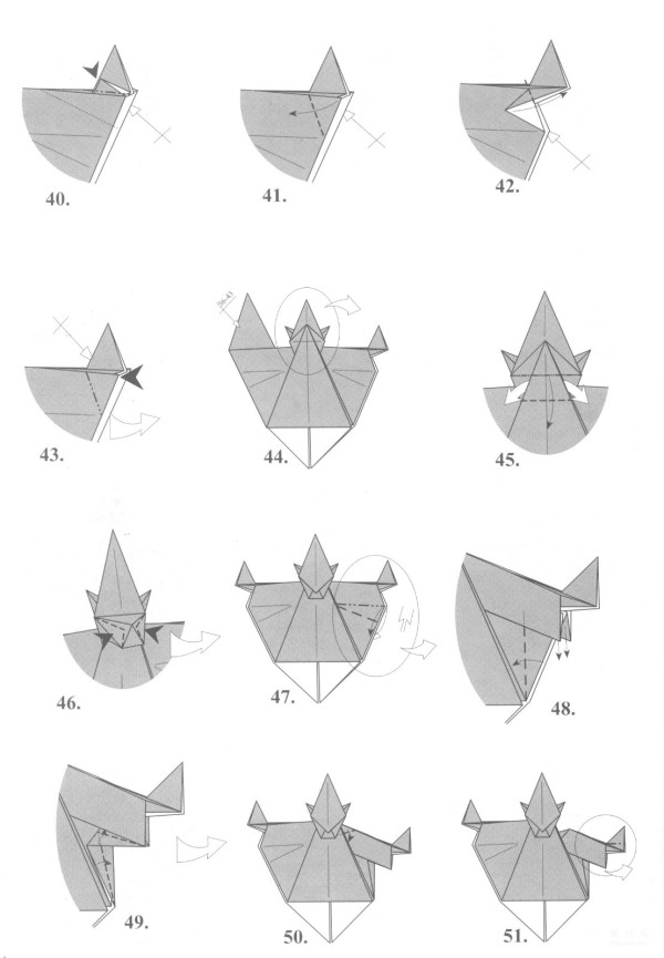 Origami handmade tutorial, J.Anibal Voyer Iniesta wizard hechicero handmade origami drawing tutorial