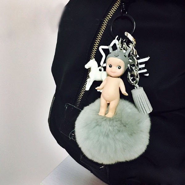 Share with you a cute and cute doll key pendant