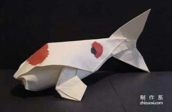 Paper art hand-making tutorial, origami aquarium carp and koi hand-made origami drawing tutorial