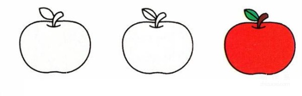 Learn to draw simple strokes, little apple