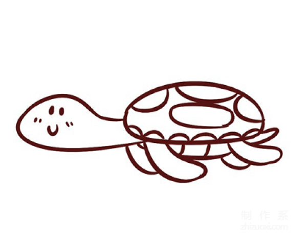 Learn to draw simple strokes, how to draw a little turtle