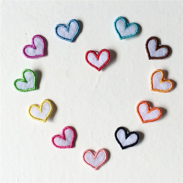 Creative, fresh and cute heart-shaped embroidery DIY love cloth stickers