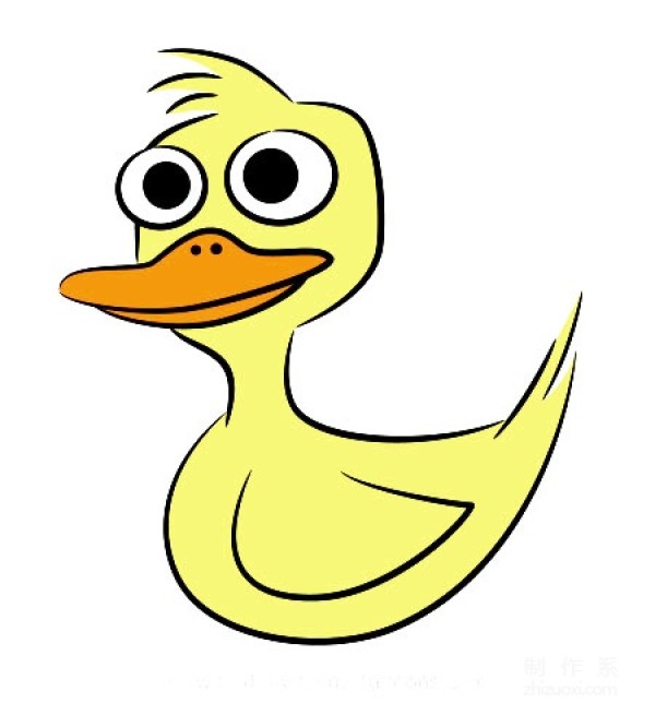 A collection of pictures of kindergarten childrens simple drawings, teach you step by step how to draw a colorful little duck