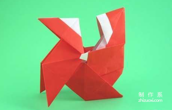 Origami handmade tutorial, Luis Fernandez handmade origami drawing tutorial of Santa Claus riding a Spanish bird