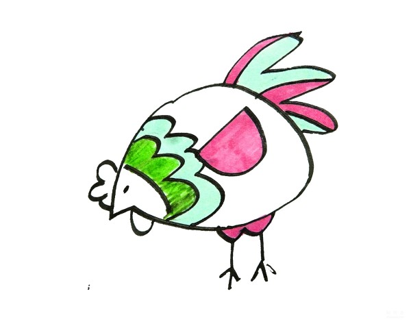 Learn to draw simple strokes, tutorial on how to draw a cute chicken