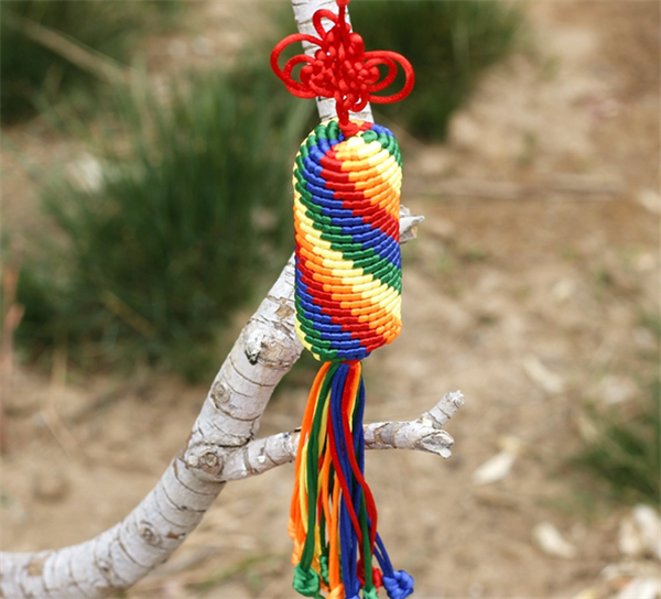 Hand-woven DIY creative nine-eye rope, various knots, DIY colorful thread pendants