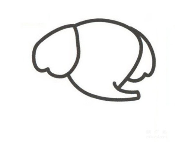 Learn to draw simple strokes, little elephant