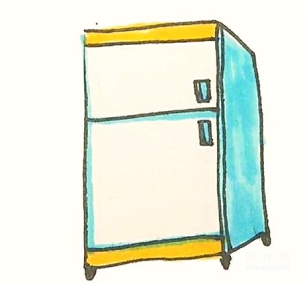 Learn to draw simple drawings, simple drawings of refrigerators