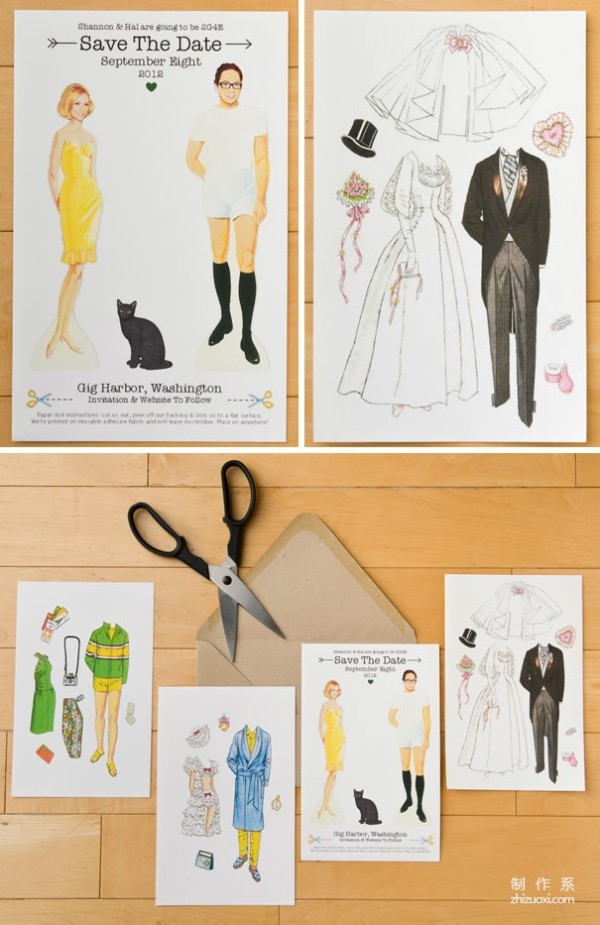 Creative wedding invitation card, I really want to go when I receive it~