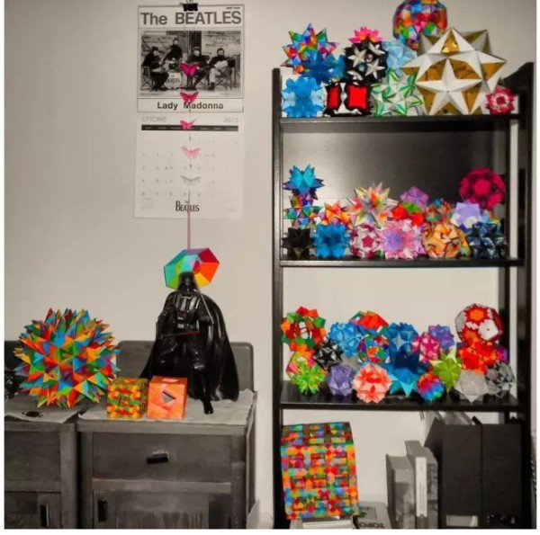 Picture display of some beautiful creative origami art works