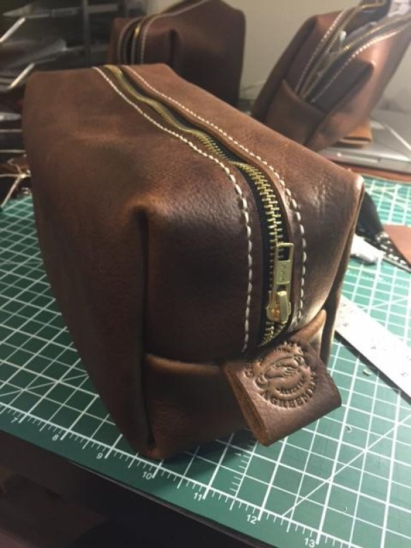 Dopp kit storage bag production process