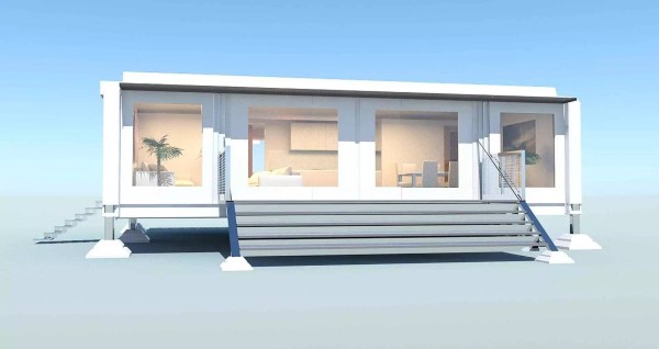 Transforming truck can be transformed into a three-story villa in minutes