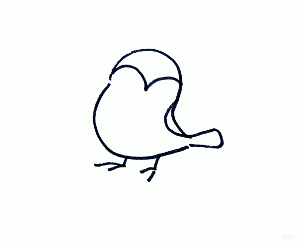 Learn to draw simple drawings, simple drawing tutorials of gray birds