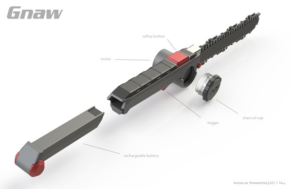 A lightweight electric saw the size of a knife