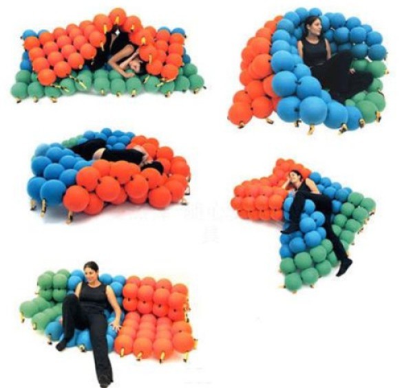 Fabric ball sofa can change shape according to sitting posture