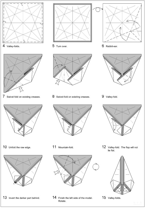 Paper art handmade origami tutorial, Quentin Trollip Peaceful Tower handmade origami drawing tutorial