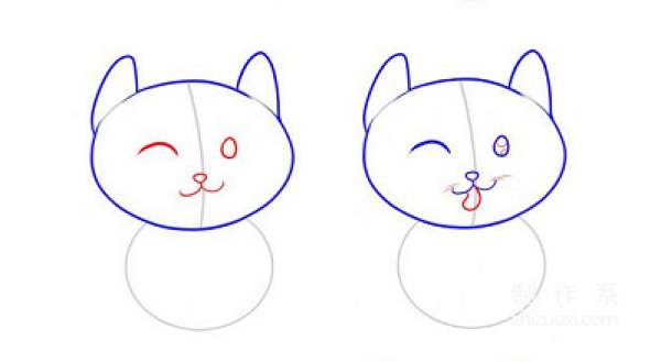 Learn to draw simple drawings, cute kittens